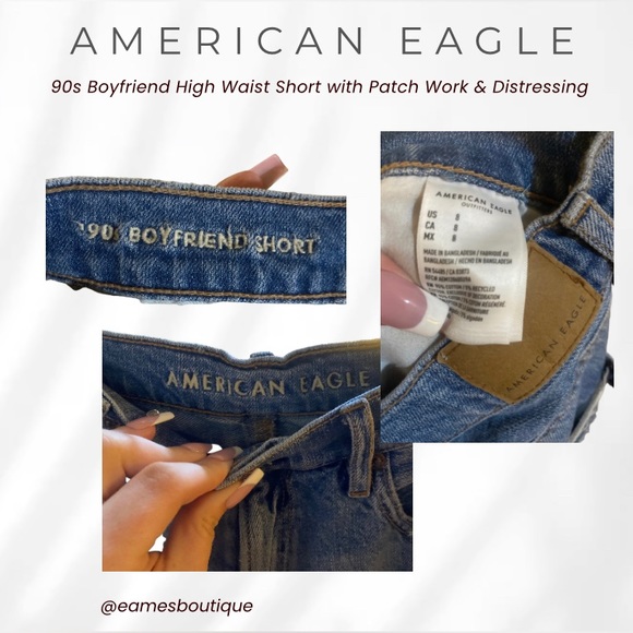 American Eagle Y2K 90s Boyfriend Shorts- 8 - Picture 3 of 3